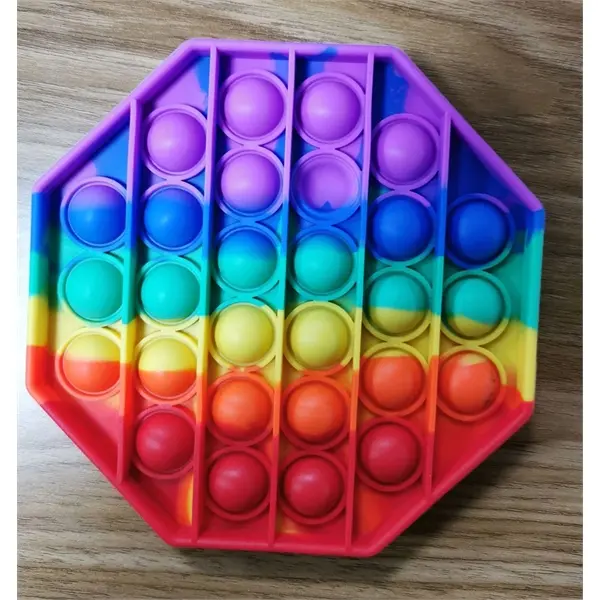 Rainbow Color Push Pop Bubble Fidget Sensory Toy