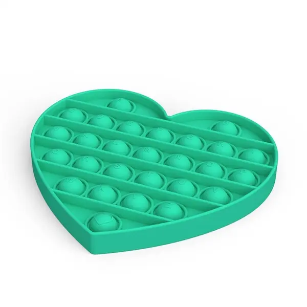 Heart Shape Silicone Push Pop Bubble Toy
