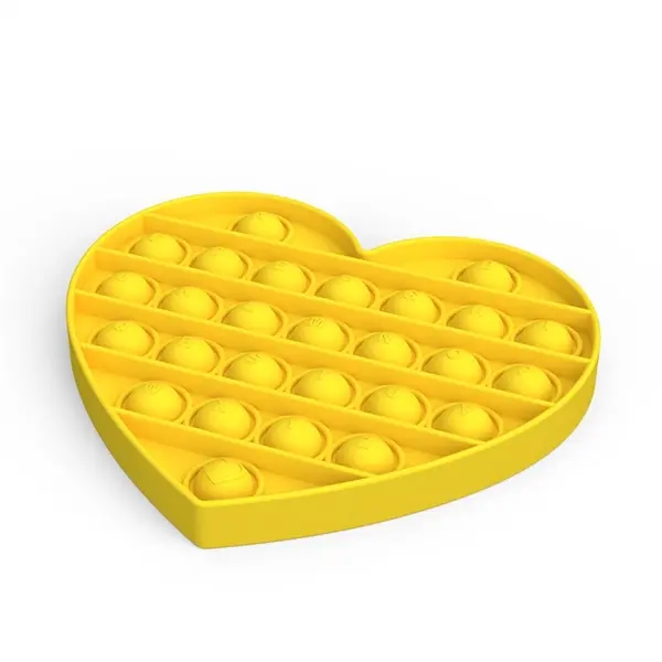 Heart Shape Silicone Push Pop Bubble Toy
