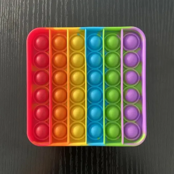 Rainbow Color Push Pop Bubble Sensory Fidget Toy