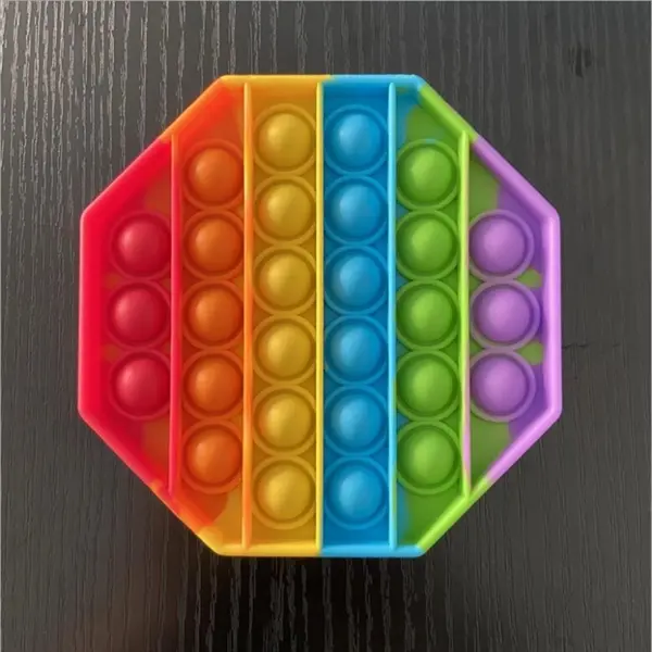 Rainbow Color Push Pop Bubble Sensory Fidget Toy