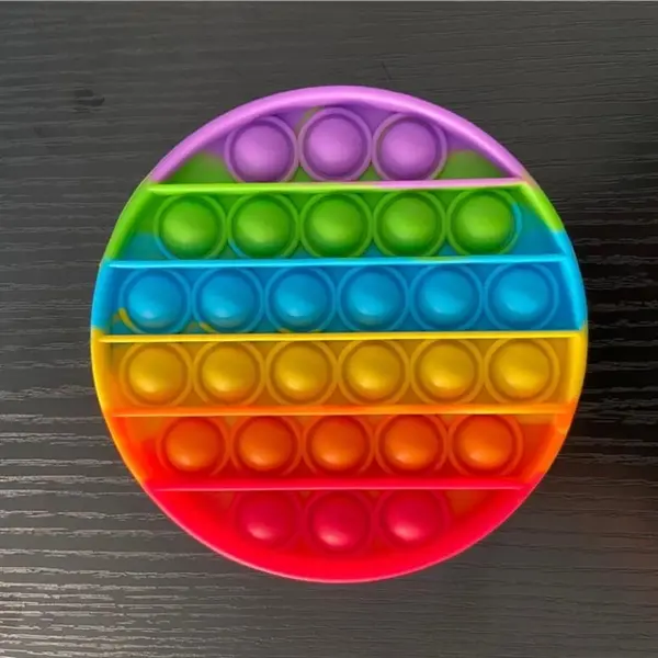 Rainbow Color Push Pop Bubble Sensory Fidget Toy