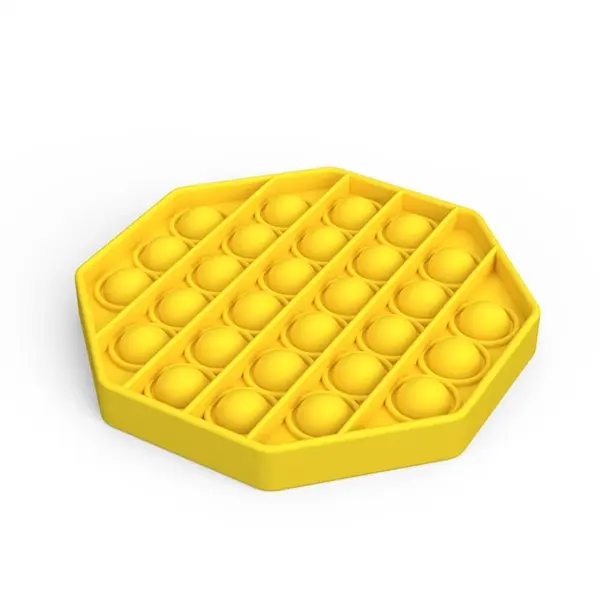 Octagonal Shape Silicone Push Pop Bubble
