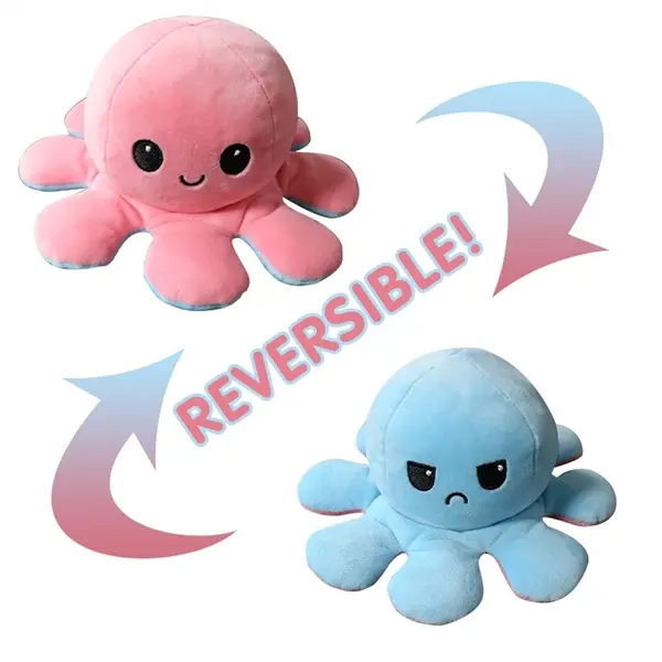 Flip Reversible Octopus Plush Toy