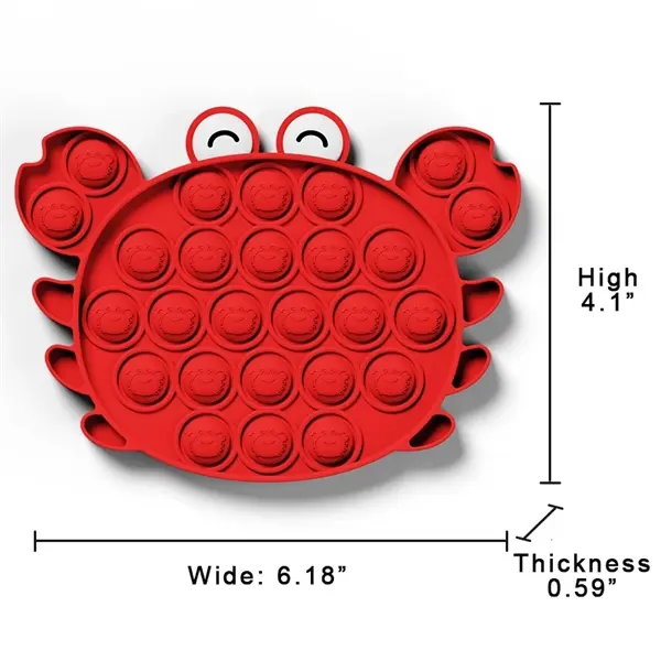 Crab Shape Push Pop Buddle Fidget Toy