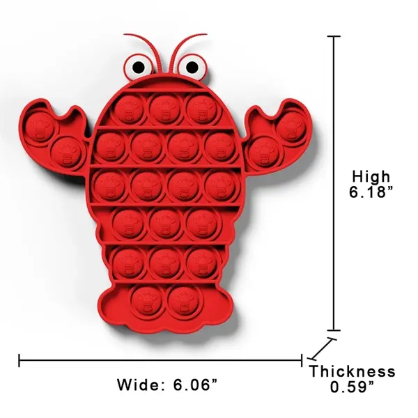 Shrimp Shape Push Pop Buddle Fidget Toy