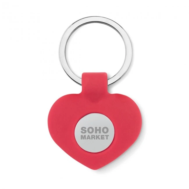 Silicone key ring with token