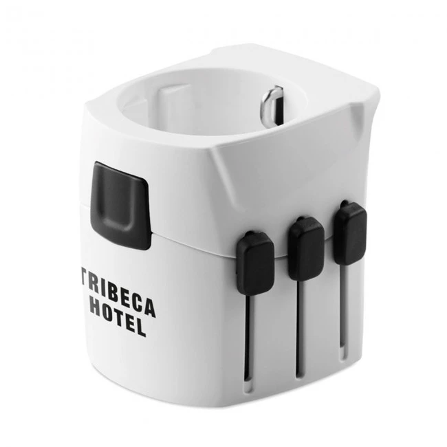 3-pole travel plug for travellers from Europe (Schuko standard)