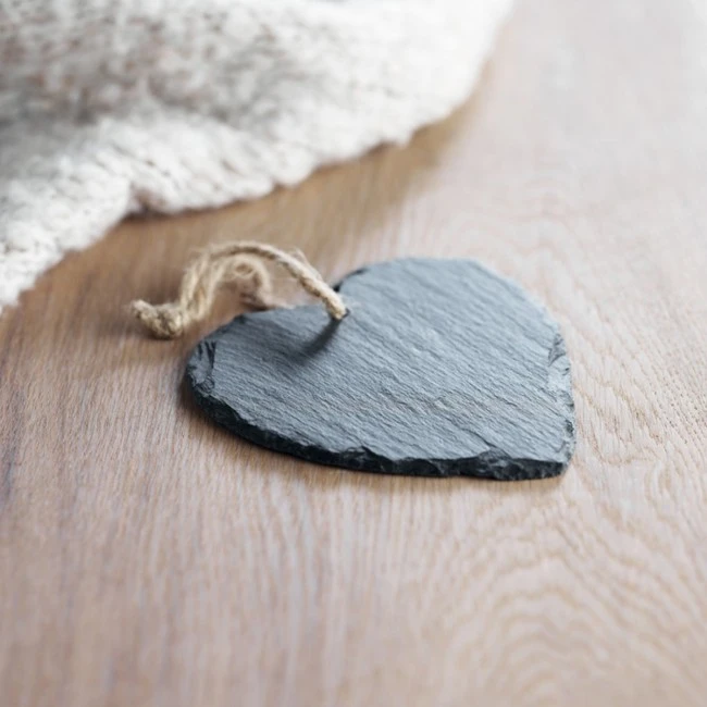 Slate Xmas hanger heart
