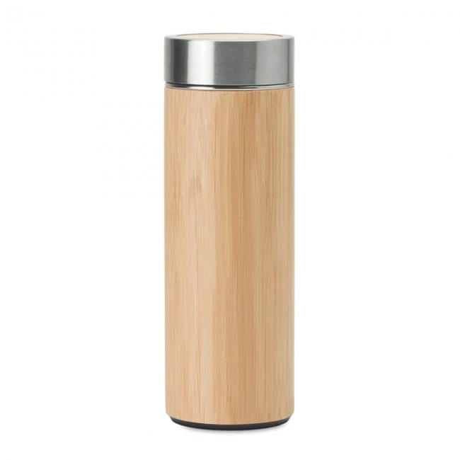 Double Wall Bamboo Flask 400ml