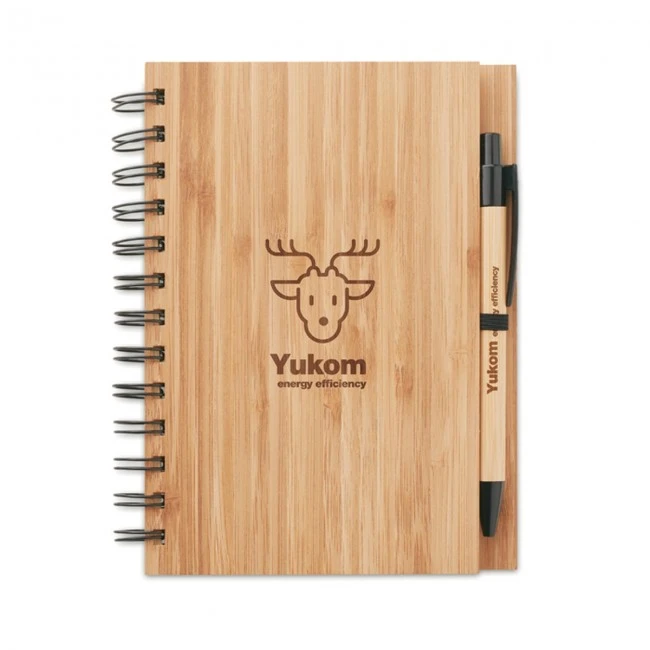 Bamboo Notebook With Pen Lined