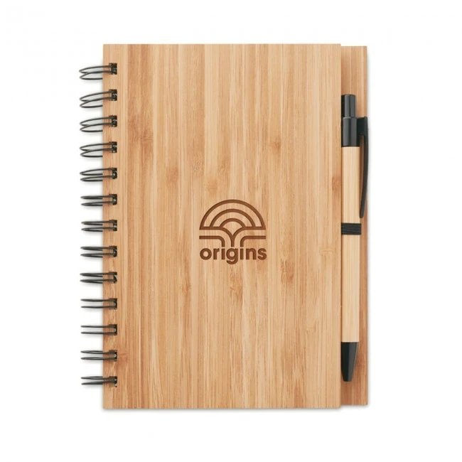 Bamboo Notebook With Pen Lined