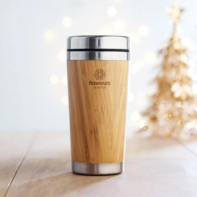 Double Wall bamboo Flask 430ml