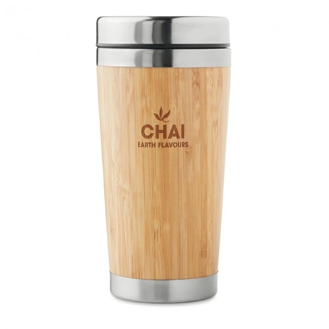 Double Wall bamboo Flask 430ml