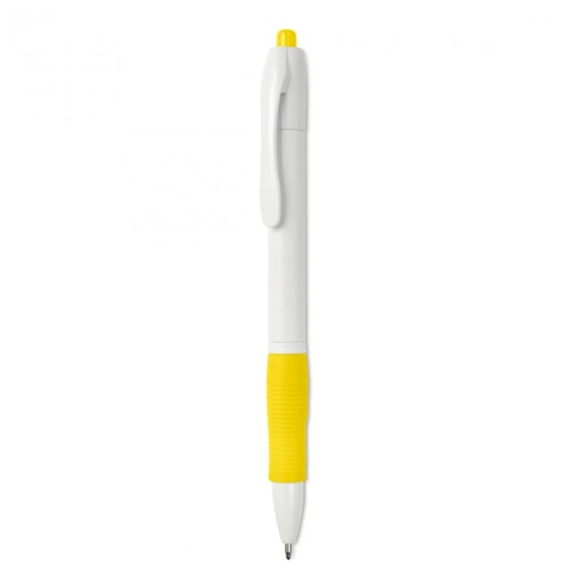 Ball pen with rubber grip
