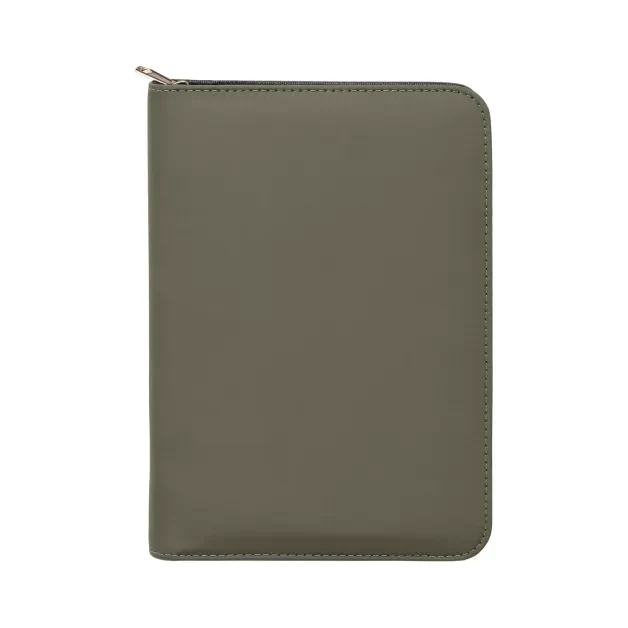Aurelia Recycled Gold Zip Portfolio - A5