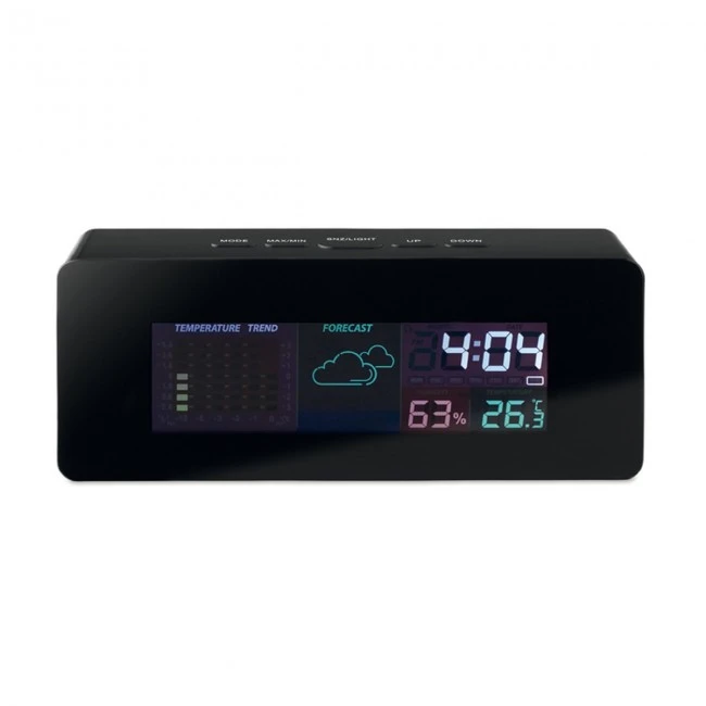 Indoor weather station clock