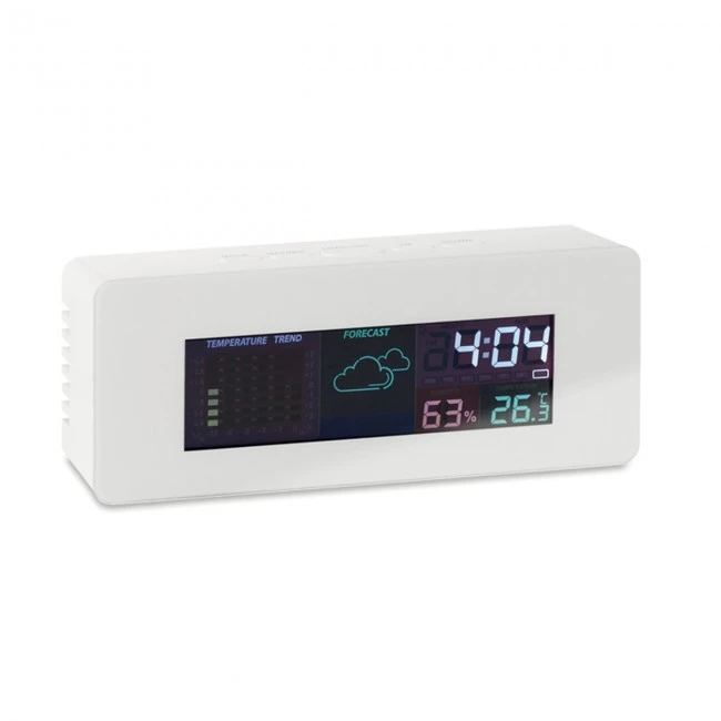 Indoor weather station clock