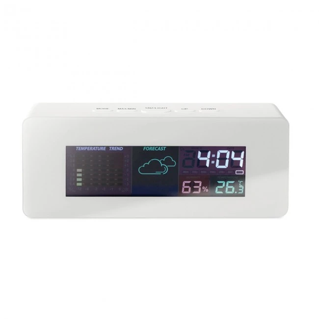 Indoor weather station clock