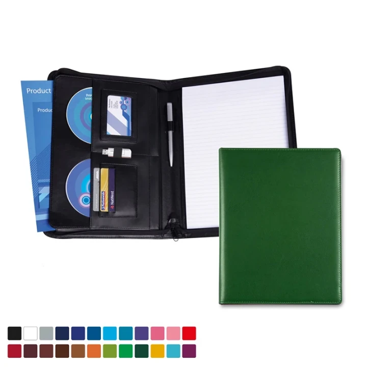 A4 Deluxe Zipped Conference Folder in Belluno