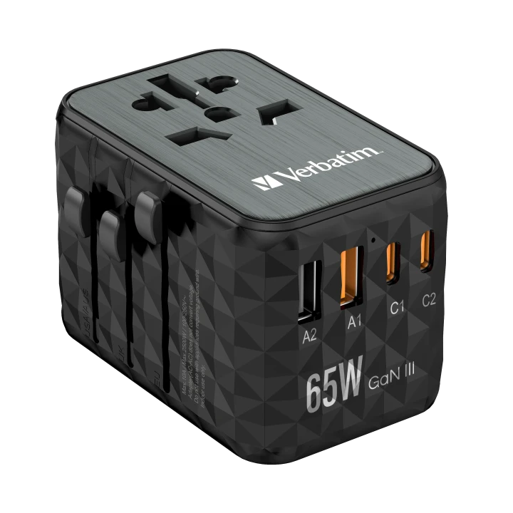 Verbatim UTA-05 GaN III 65W Universal Travel Adapter