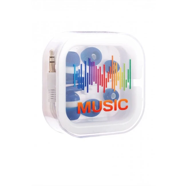 Earphones in Square Case