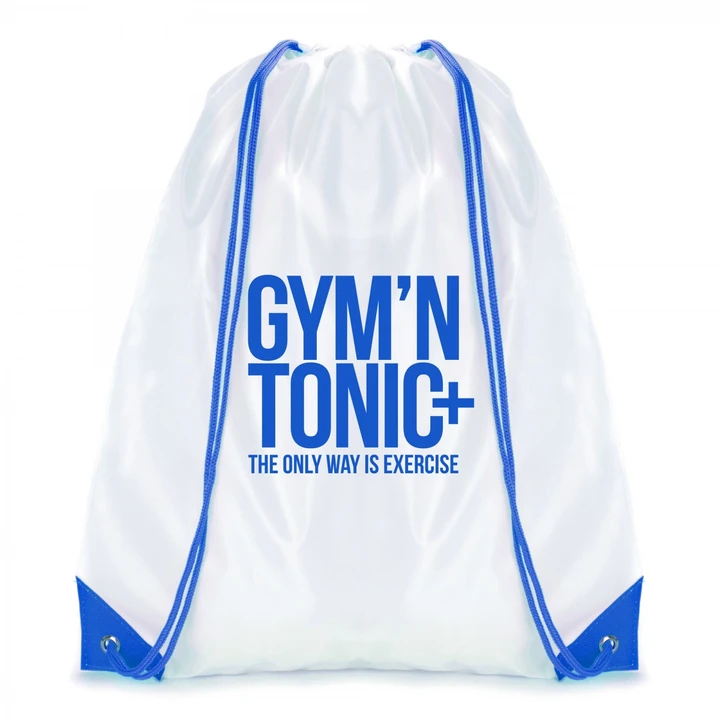 Dobson White Drawstring Bag