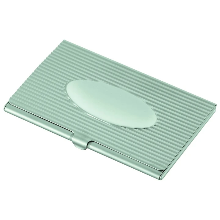 Linear with Oval Business Card Case - Matt Finish