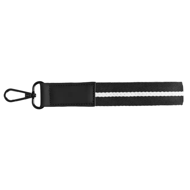 Newport rPET Woven Chevron Snap Trigger Keychain - 19 x 2.5 cm