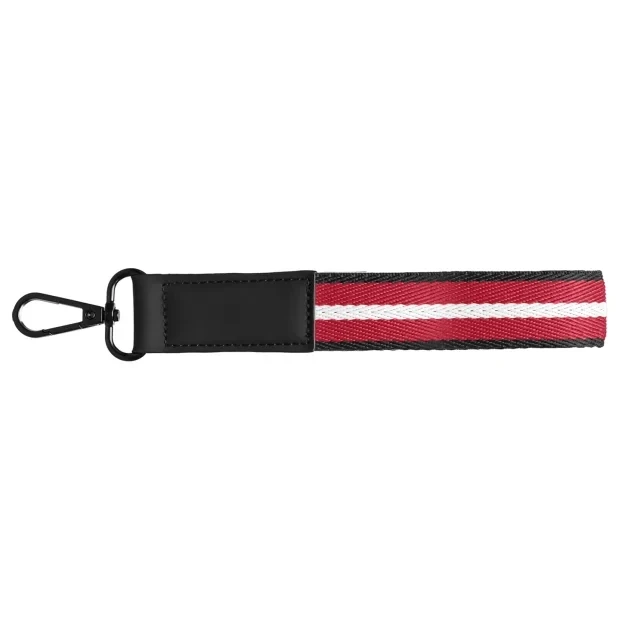Newport rPET Woven Chevron Snap Trigger Keychain - 19 x 2.5 cm