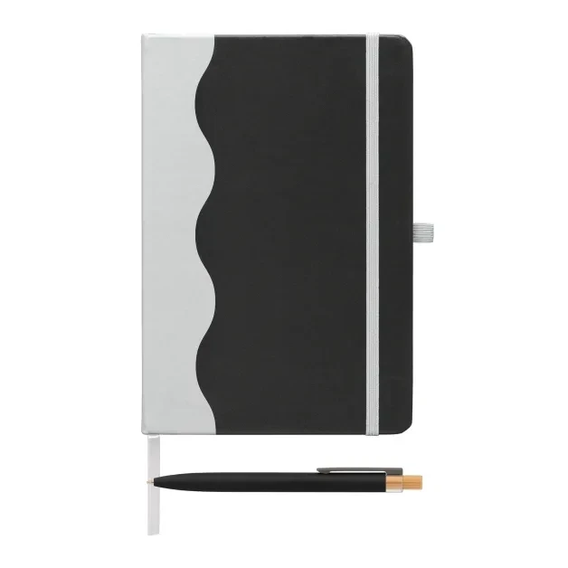 Grete Recycled Wave Pattern Journal Pen Set - A5