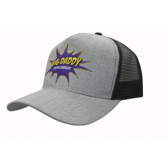 Grey Marle American Twill with Mesh Back