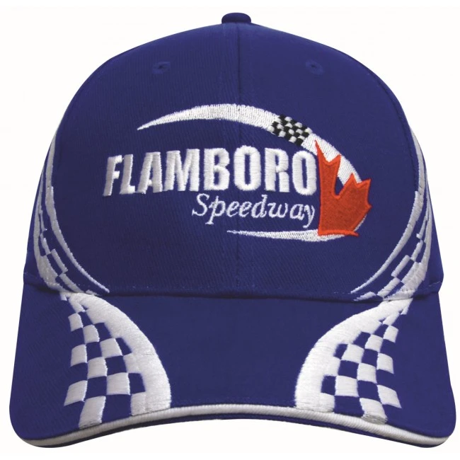 Brushed Heavy Cotton Cap with Swirling Checks and Sandwich Trim