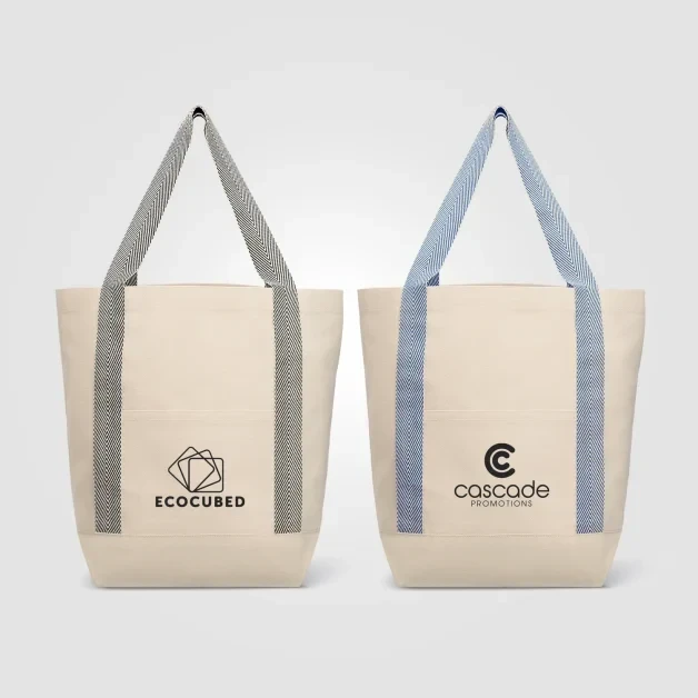 Niva 10 oz. Recycled Cotton Canvas Front Pocket Tote Bag – 12.25L