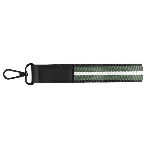 Newport rPET Woven Chevron Snap Trigger Keychain - 19 x 2.5 cm
