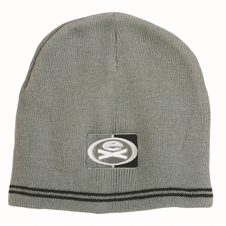 Skull Acrylic Beanie Toque with Stripes