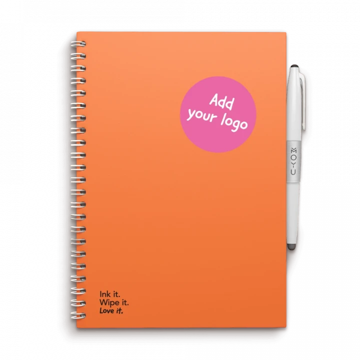 MOYU Erasable Stone Paper Notebook A5 Hardcover Sunset Orange - 40 Pages