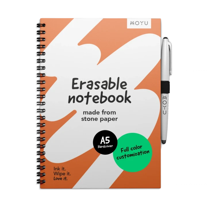 MOYU Erasable Stone Paper Notebook A5 Hardcover - 20 Pages
