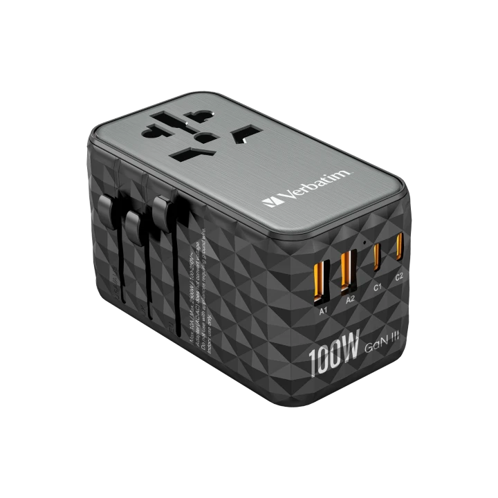Verbatim UTA-06 GaN III 100W Universal Travel Adapter