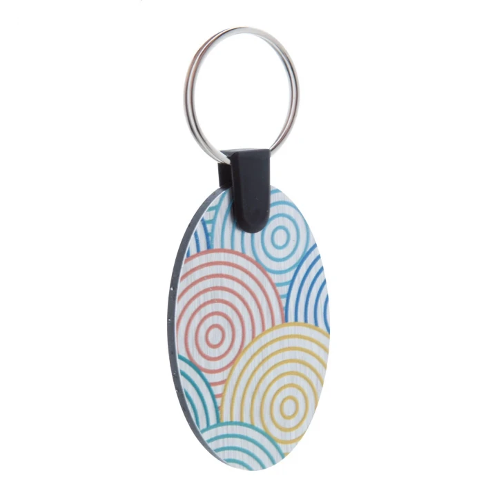 Aluudy B Oval Metal Keyring