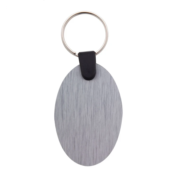 Aluudy B Oval Metal Keyring
