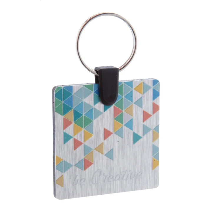 Aluudy C Square Metal Keyring