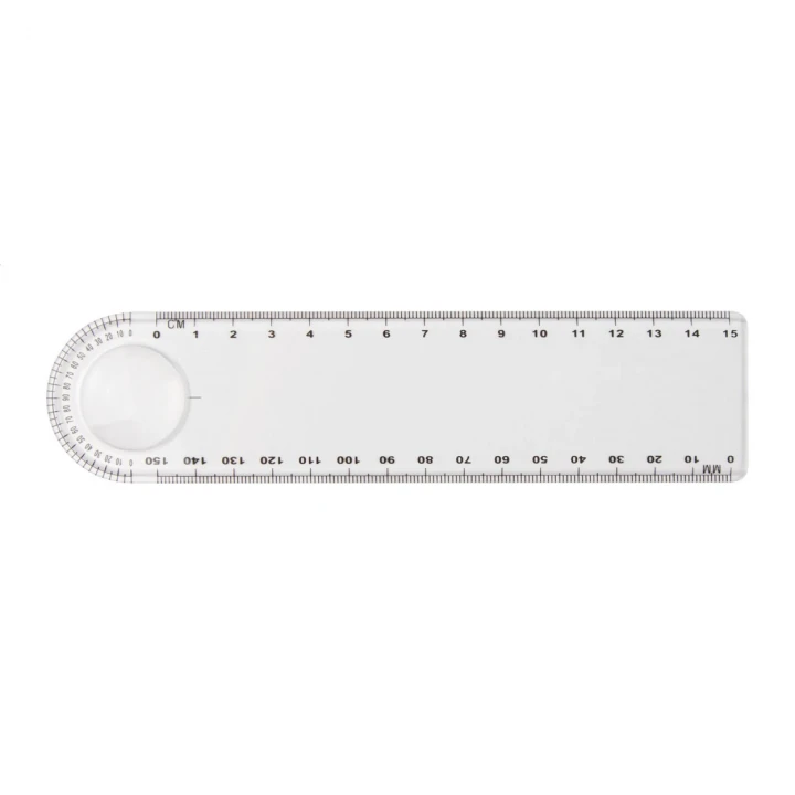 Linear 15cm Ruler With Magnifying Glass