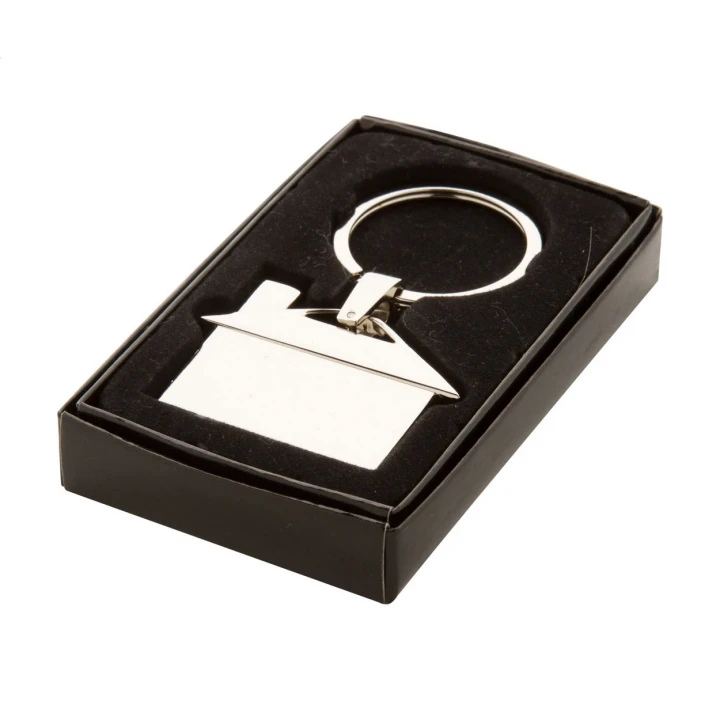Dwell House Metal Keyring