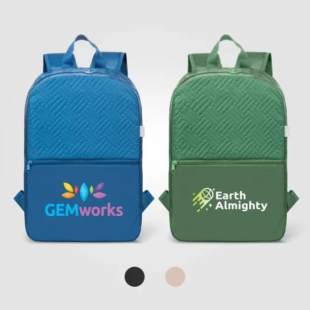 Sora Recycled 210D Polyester Quilted Backpack - 13L