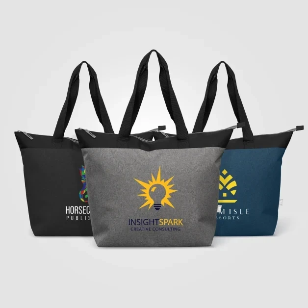 Metropolis 600D Recycled Polyester Zippered 44-can Cooler Tote Bag - 20L