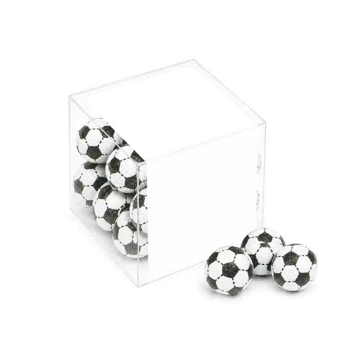 Clear Cube - Chocolate Footballs