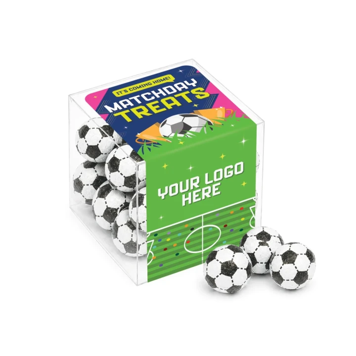 Clear Cube - Chocolate Footballs