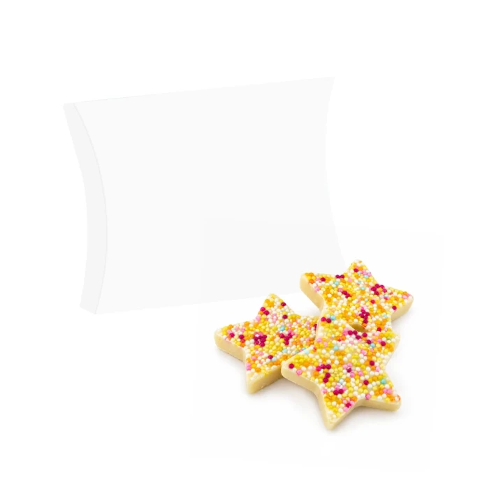 Eco Large Pouch Box - White Choc Jazzie Stars