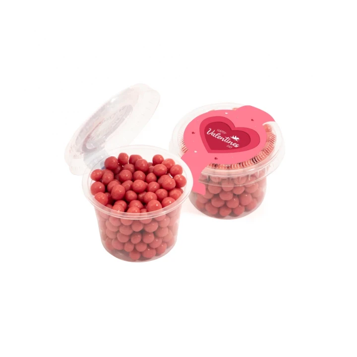 Valentines Eco Mini Pot - Ruby Chocolate Pearls